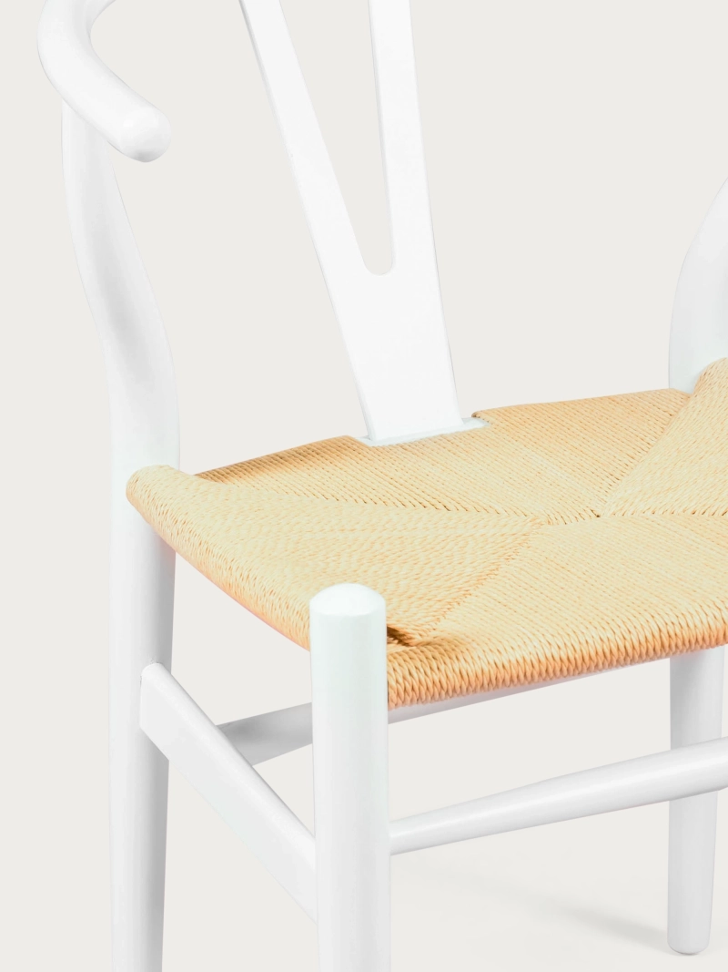 Nordic chair in colored beech wood and ecological rope - Wish NEST DREAM - 12