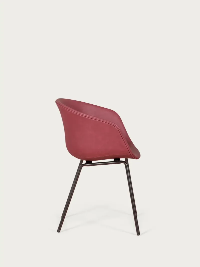 Vintage stol med armlæn betrukket med voksbehandlet kunstlæder - Denver NEST DREAM - 15