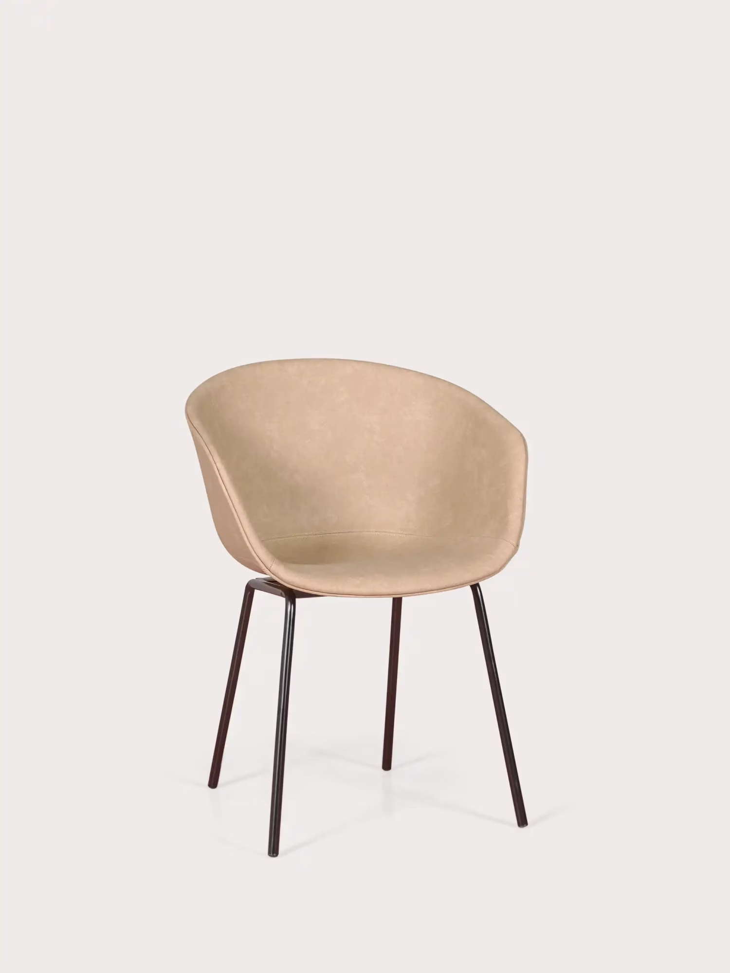 Chaise vintage avec accoudoirs en simili-cuir ciré - Denver NEST DREAM - 1