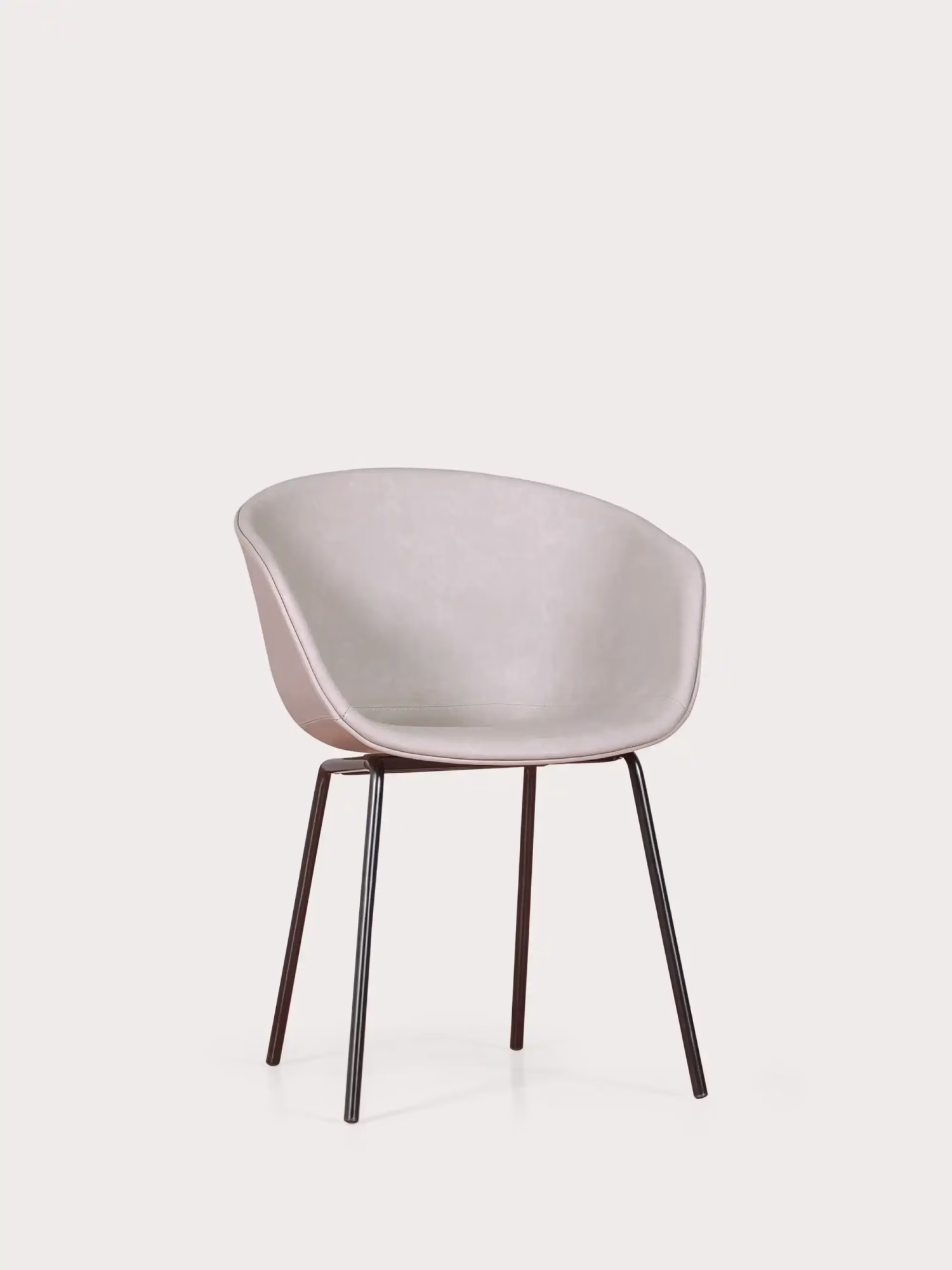 Chaise vintage avec accoudoirs en simili-cuir ciré - Denver NEST DREAM - 36
