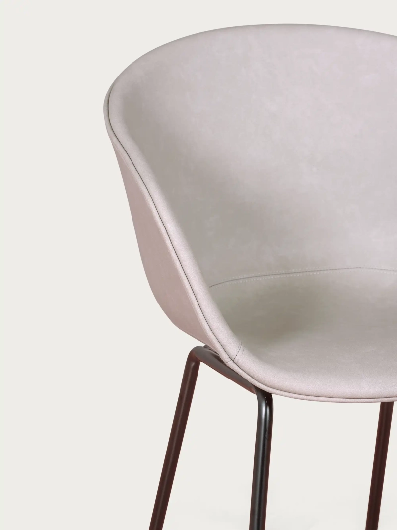 Silla vintage con reposabrzos tapizada en polipiel encerado - Denver NEST DREAM - 38