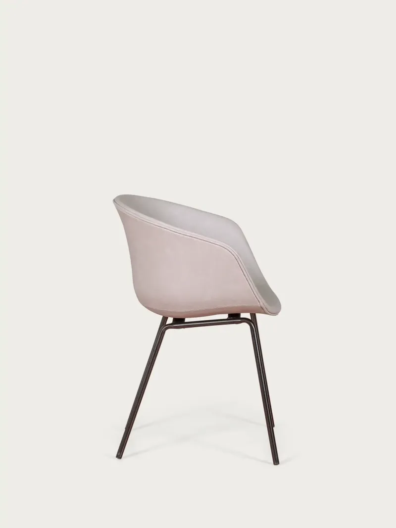 Vintage stol med armlæn betrukket med voksbehandlet kunstlæder - Denver NEST DREAM - 36