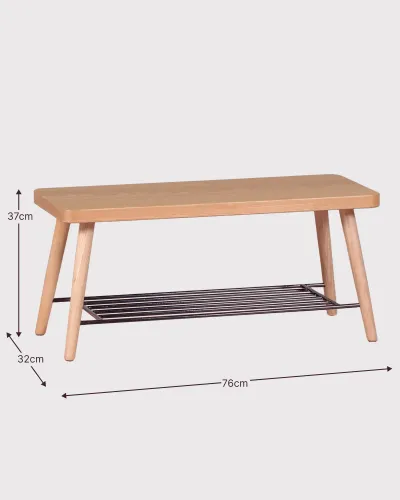 Bristol Nordic Bench in Beech Wood | Free Shipping