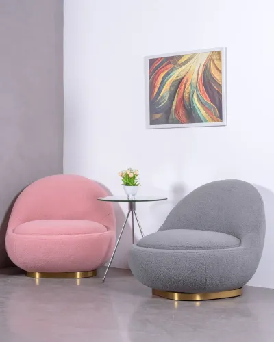 Sillón Giratorio Corsica Tapizado Algodón - Envío Gratis