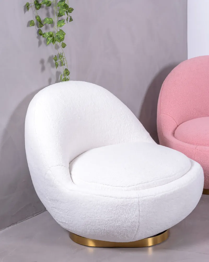 Corsica Swivel Armchair Upholstered Cotton - Free Shipping