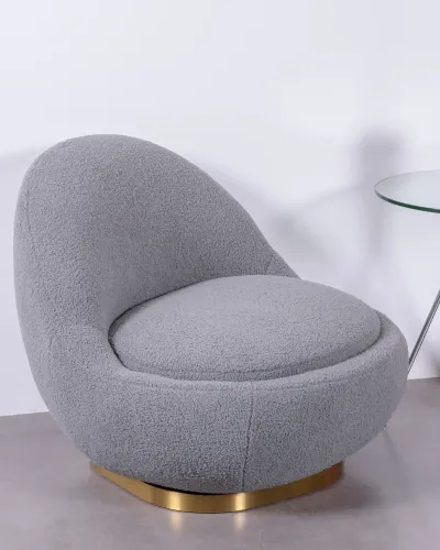 Corsica Swivel Armchair Upholstered Cotton - Free Shipping