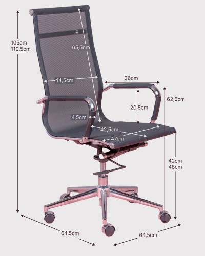 Chaise de bureau à dossier haut en maille respirante | Nest Dream