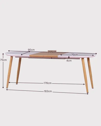 Extending Dining Table - Nordic Table - Free Shipping