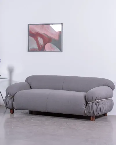 Sofa bekleed met Sherpa stof - Gestoffeerde Sofa's - Gratis verzending