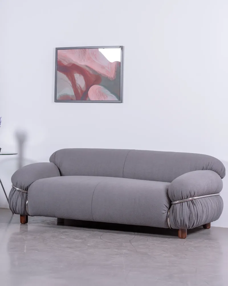 Sofa bekleed met Sherpa stof - Gestoffeerde Sofa's - Gratis verzending