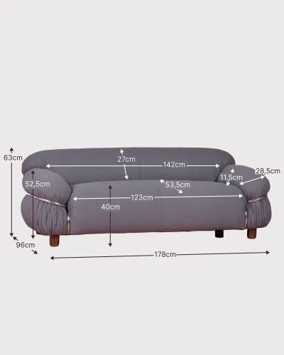 Sofa bekleed met Sherpa stof - Gestoffeerde Sofa's - Gratis verzending