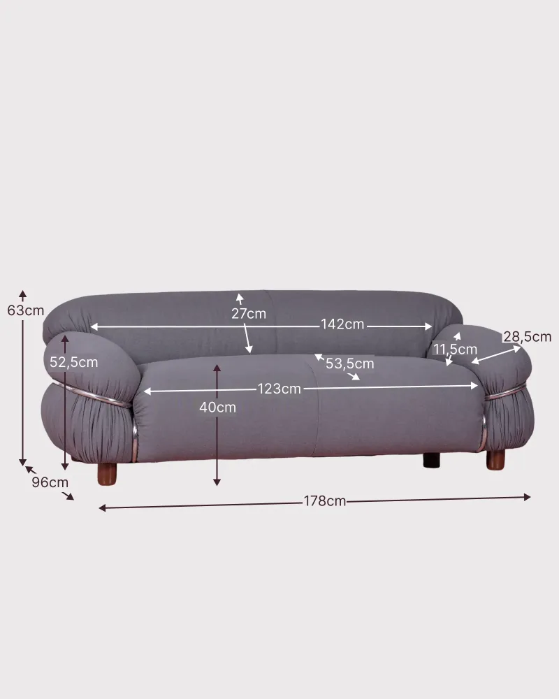 Sofa mit Sherpa-Stoff gepolstert - Gepolsterte Sofas - Gratis Lieferung