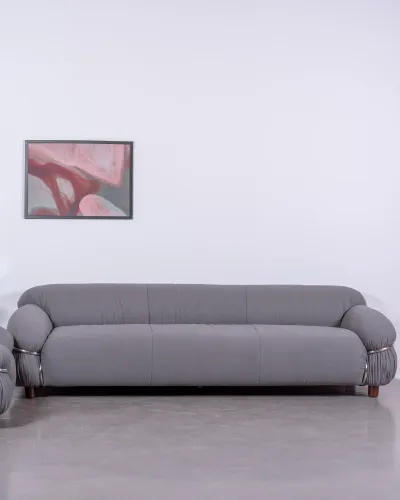 Sofa mit Sherpa-Stoff gepolstert - Gepolsterte Sofas - Gratis Lieferung