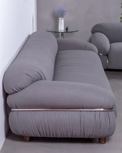 Sofa mit Sherpa-Stoff gepolstert - Gepolsterte Sofas - Gratis Lieferung