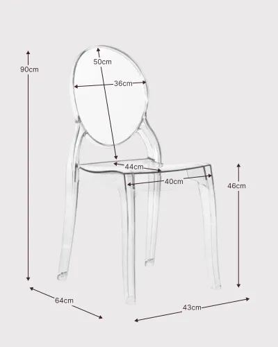 Cadeira de jantar em plástico transparente - Cadeiras de exterior - Nest Dream