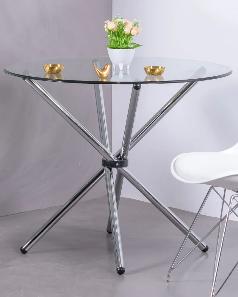 Mesa de comedor de cristal Round Table - Envío Gratis - Nest Dream