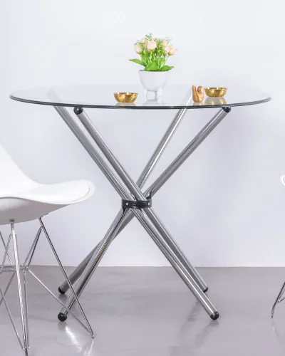 Round Table Glass Dining Table - Free Shipping - Nest Dream