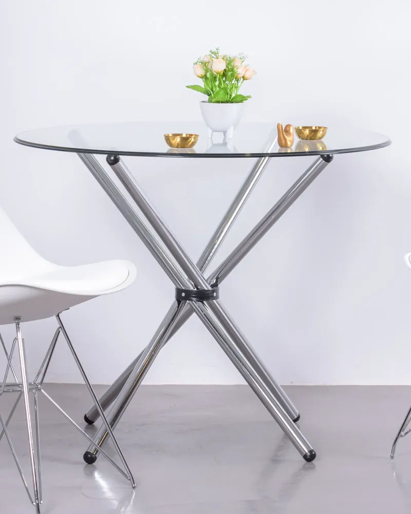 Mesa de comedor de cristal Round Table - Envío Gratis - Nest Dream