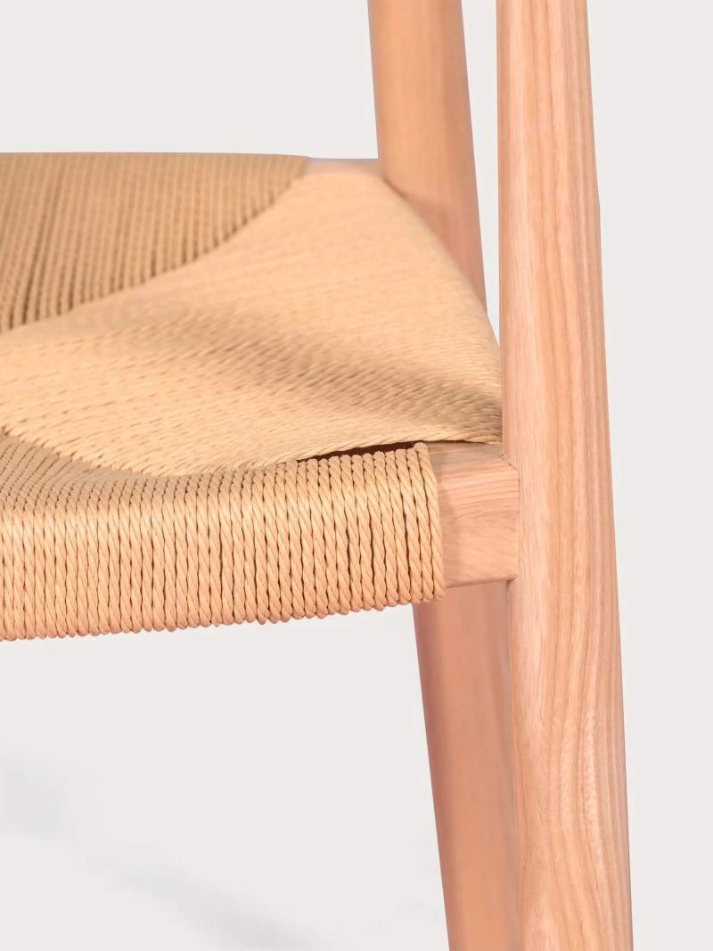 Stoel van natuurlijk essenhout met ecologische touwzitting - Santon NEST DREAM - 1