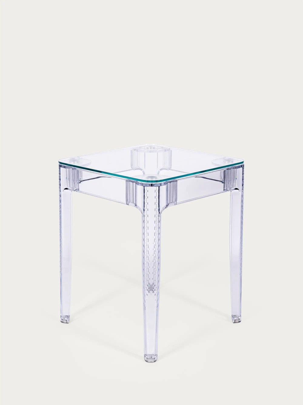 Square glass table with transparent legs (60x60) - Ghost NEST DREAM - 1