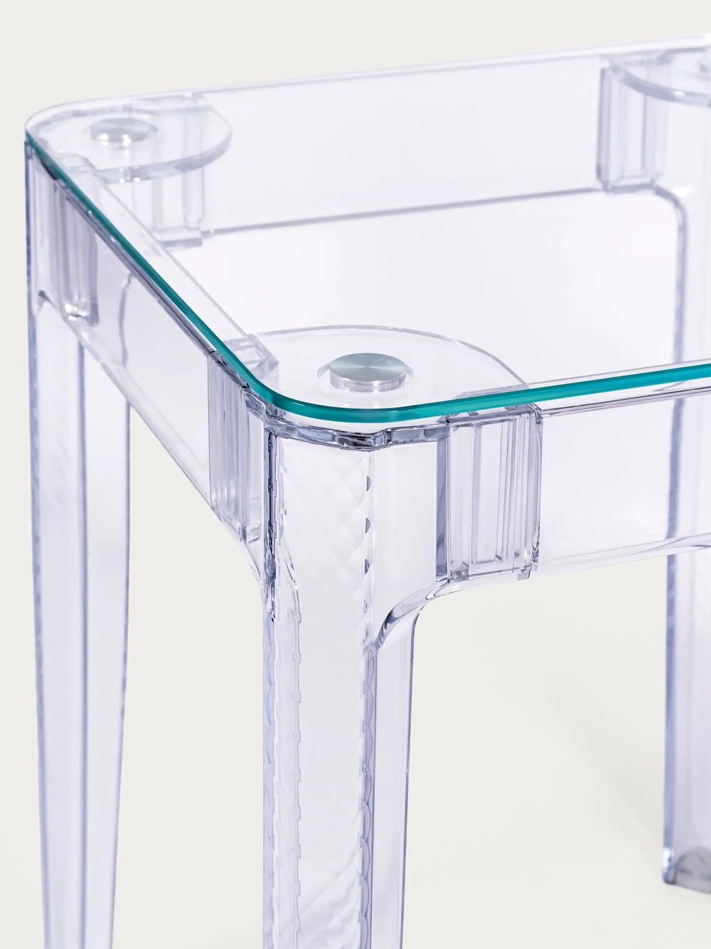 Table carrée en verre avec pieds transparents (60x60) - Ghost NEST DREAM - 1