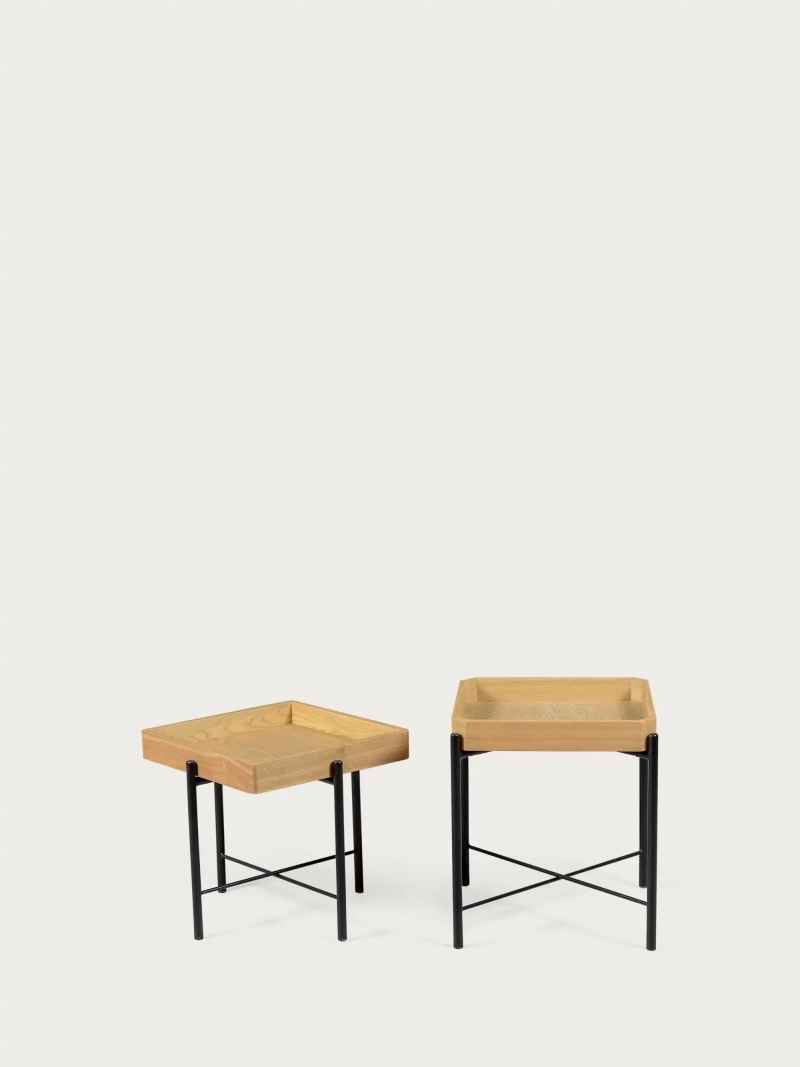 Set di tavolini in legno di frassino naturale - Earth NEST DREAM - 1