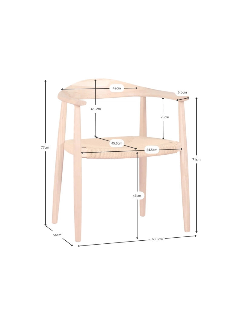 Sedia in frassino naturale con seduta in corda ecologica - Santon NEST DREAM - 13