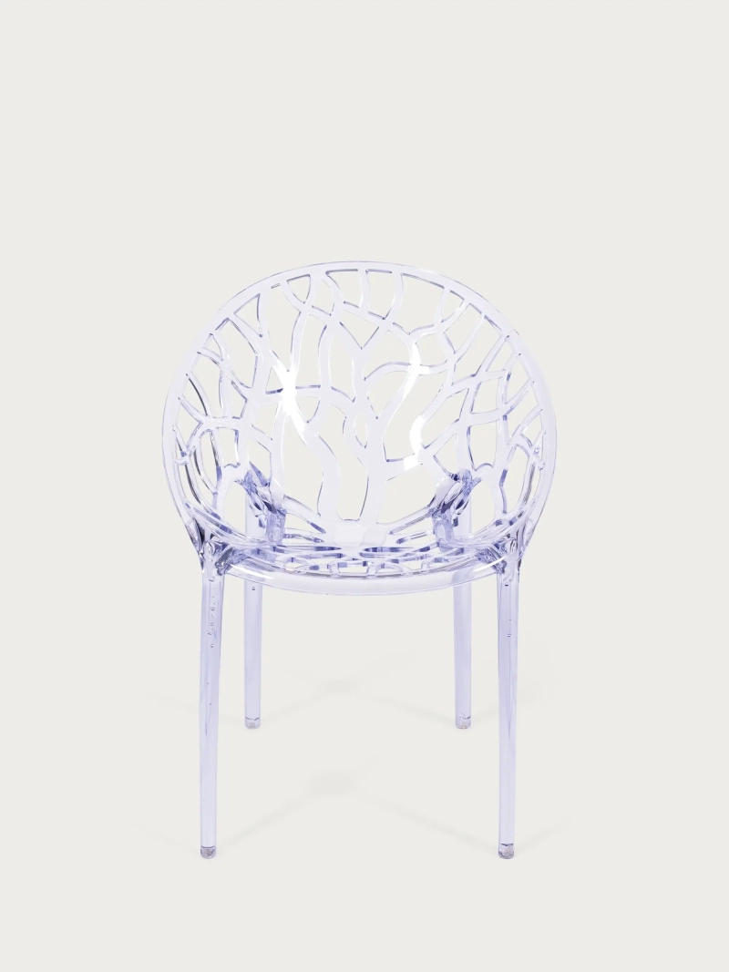 Designstol i transparent polykarbonatplast, der er velegnet til udendørs brug Chrystal NEST DREAM - 1