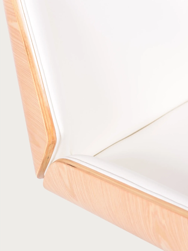 Chaise de bureau avec dossier haut en bois d'érable et rembourré en éco-cuir - Nordic S NEST DREAM - 1