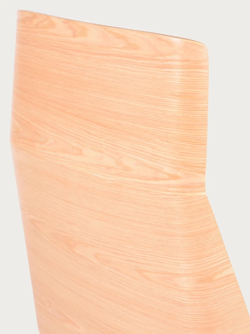 Krzesło biurowe z wysokim oparciem z drewna klonowego, tapicerowane ekoskórą - Nordic S NEST DREAM - 12