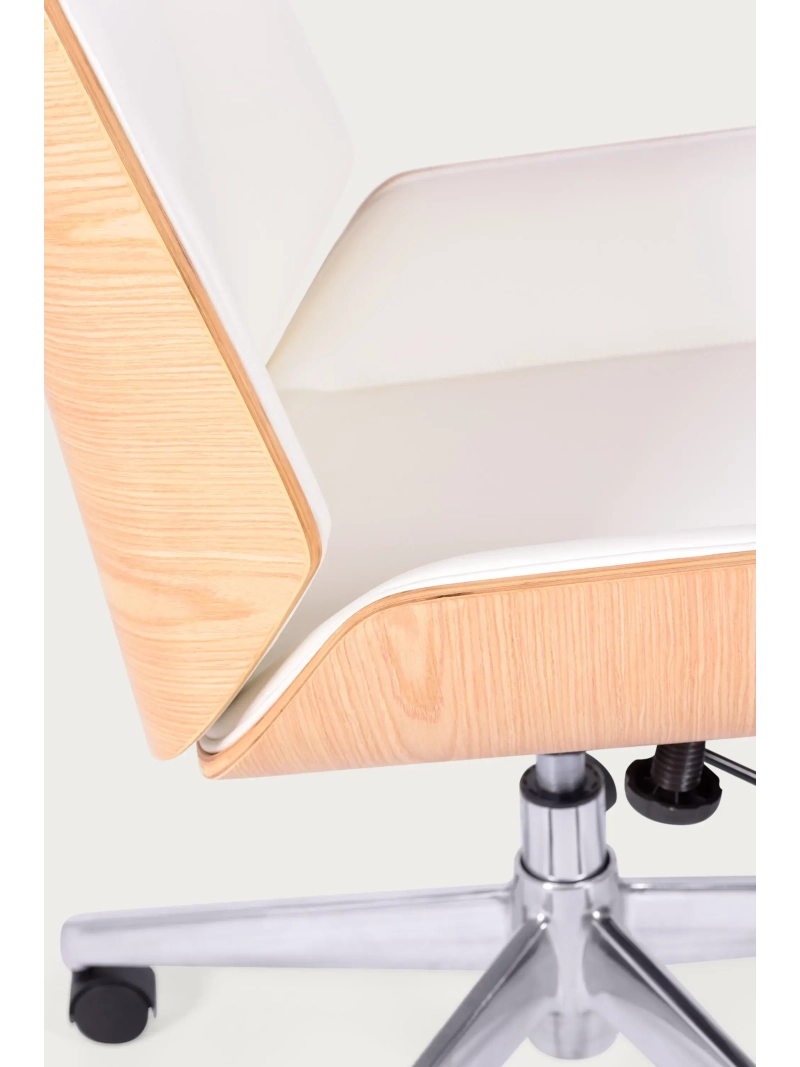 Sedia da ufficio con schienale alto in legno d'acero e rivestimento in ecopelle - Nordic S NEST DREAM - 1