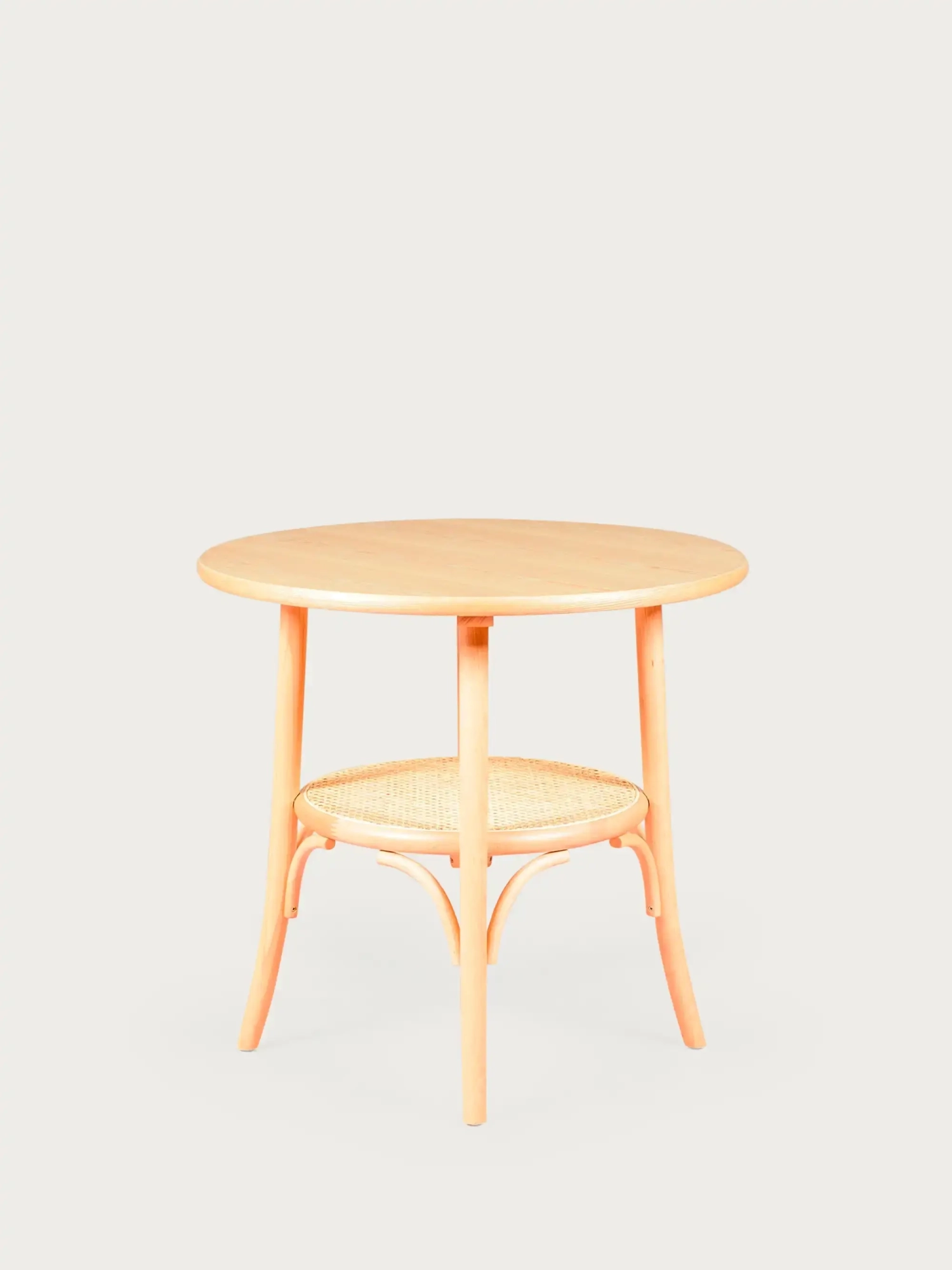 Runder Retro-Tisch im Vintage-Stil aus natürlichem Eschenholz (80cm) - Oldhouse NEST DREAM - 1