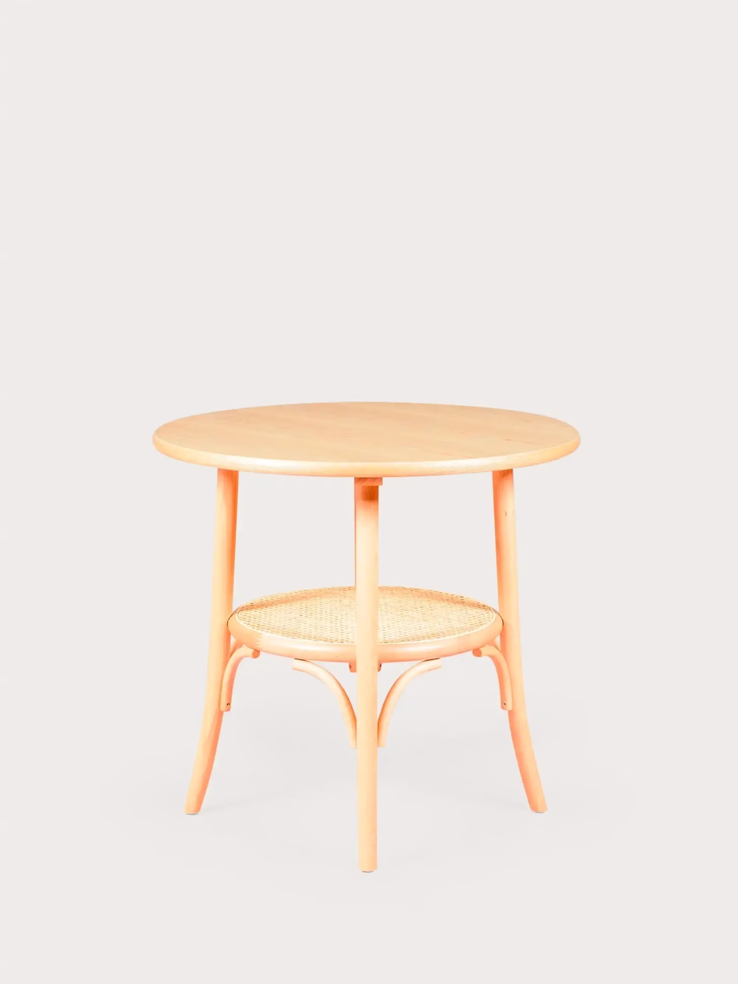 Table ronde rétro style vintage en frêne naturel (80cm) - Oldhouse NEST DREAM - 1