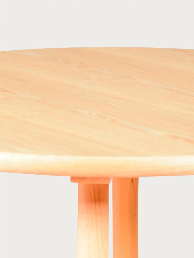 Mesa redonda retro de estilo vintage em madeira de freixo natural (80 cm) - Oldhouse NEST DREAM - 4