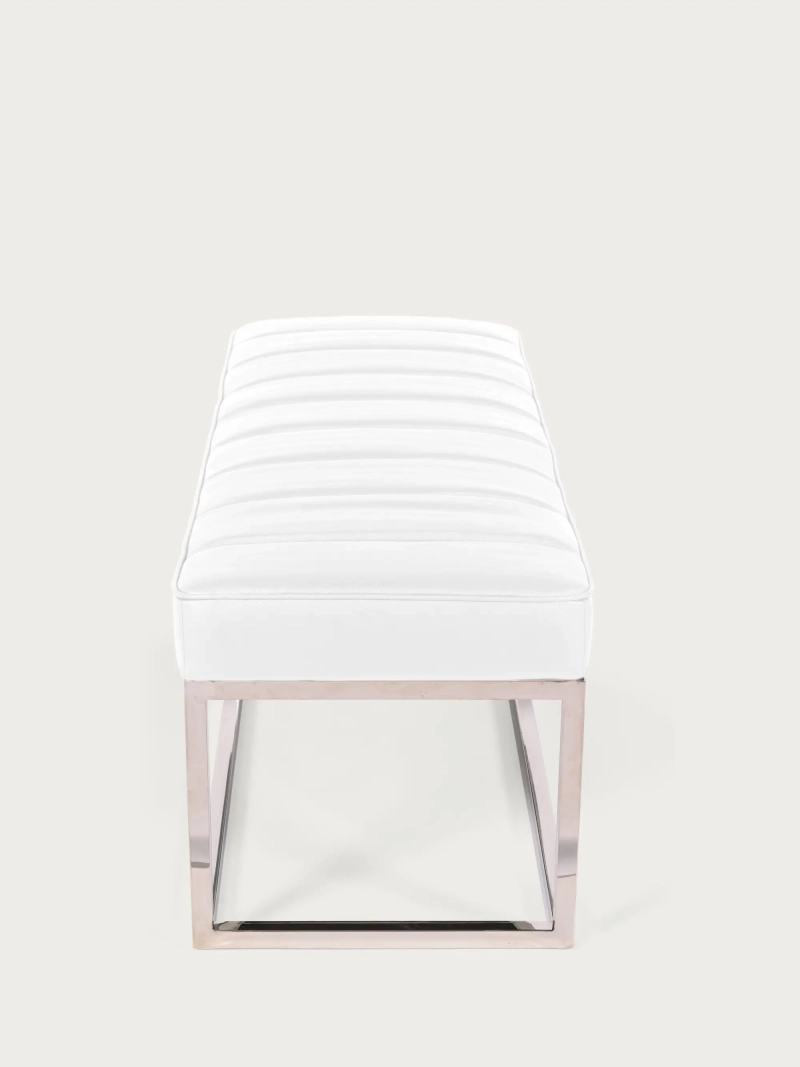 Design műbőrrel kárpitozott pad krómozott acéllal - Torino NEST DREAM - 16