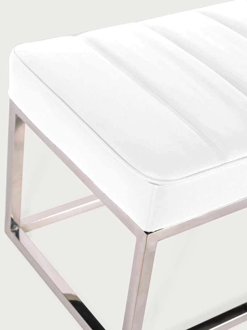 Design-Bank mit Kunstlederbezug und verchromtem Stahl - Torino NEST DREAM - 24