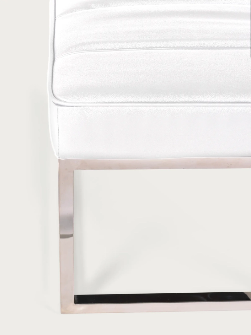 Design-Bank mit Kunstlederbezug und verchromtem Stahl - Torino NEST DREAM - 16