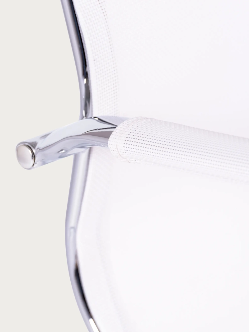 Chaise de salle de réunion avec dossier bas en tissu respirant - Alu NEST DREAM - 17