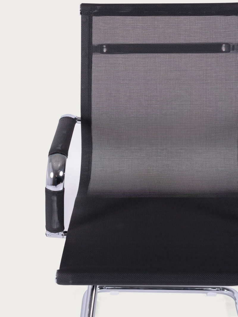 Silla para sala de reuniones con respaldo bajo en malla de fibra transpirable - Alu NEST DREAM - 3
