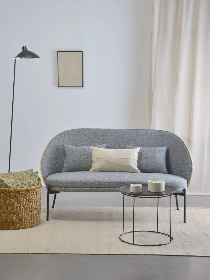 Nordic sofa aus Walnussholz und gepolstert mit Baumwolle - Earth NEST DREAM - 2