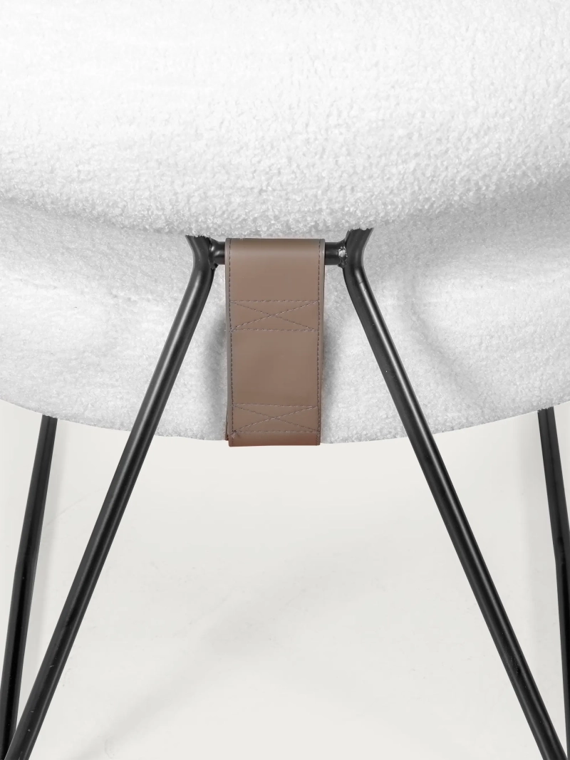 Poltrona di design imbottita in bouclé e gambe in acciaio - Oxford NEST DREAM - 1