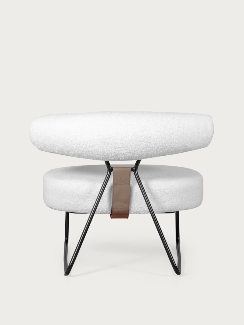 Design armchair upholstered in bouclé and steel legs - Oxford NEST DREAM - 9