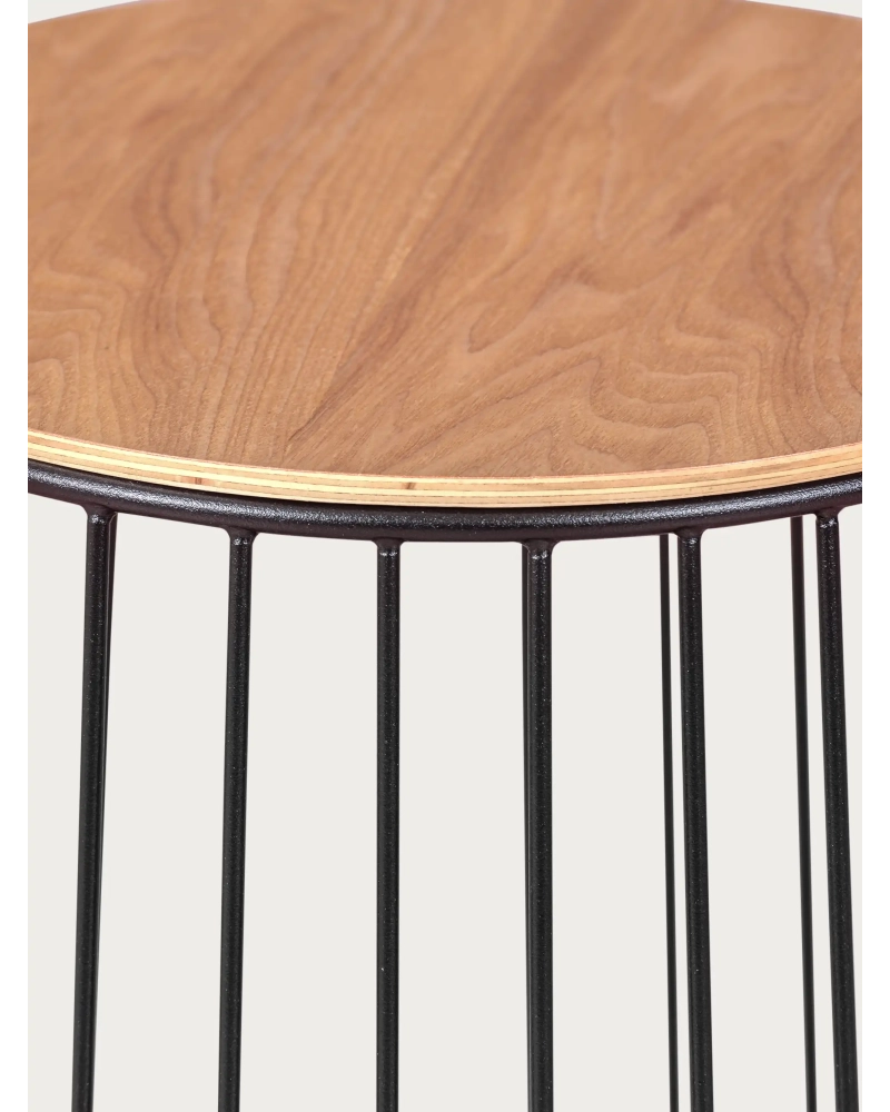 Side table in ash wood and lacquered steel - Zurich NEST DREAM - 4