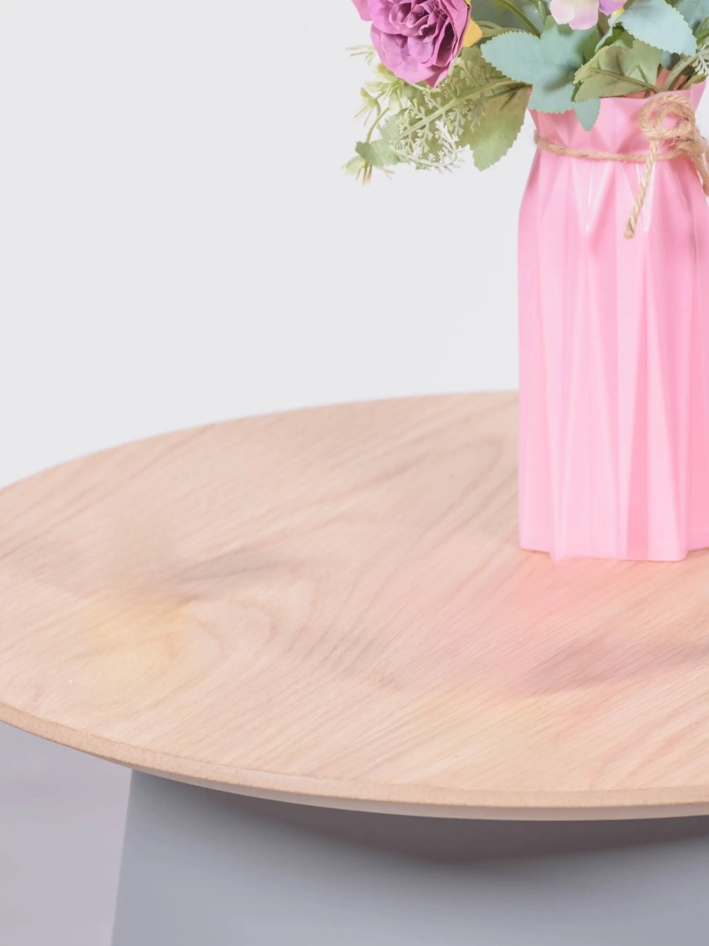 Round mesa de apoio em madeira de carvalho (50cm) - Noruega NEST DREAM - 1