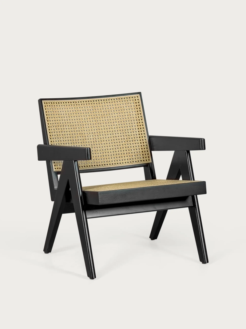 Poltrona classica con braccioli in legno di teak e rattan naturale - Compass NEST DREAM - 19