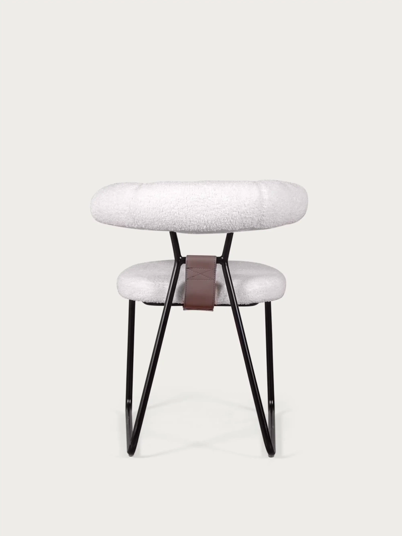 Sedia di design imbottita in bouclé e gambe in acciaio laccato - Oxford NEST DREAM - 10