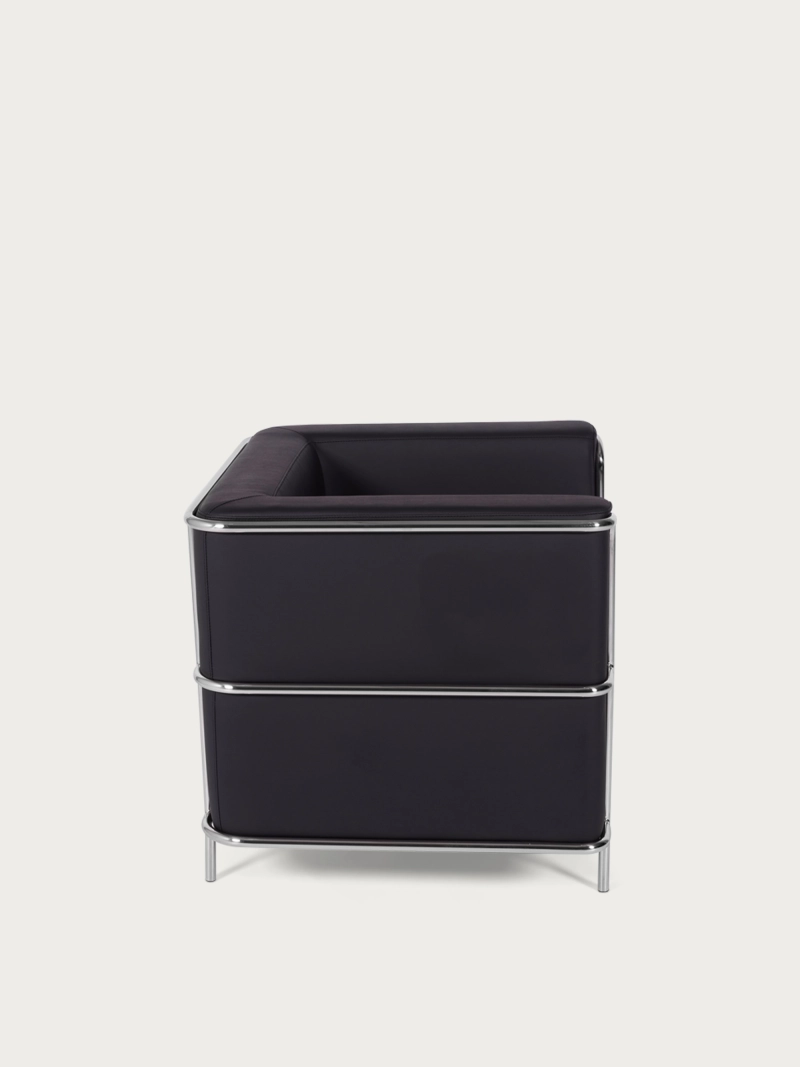 Sofa van kunstleer met verchroomd roestvrijstalen frame - Torino NEST DREAM - 1