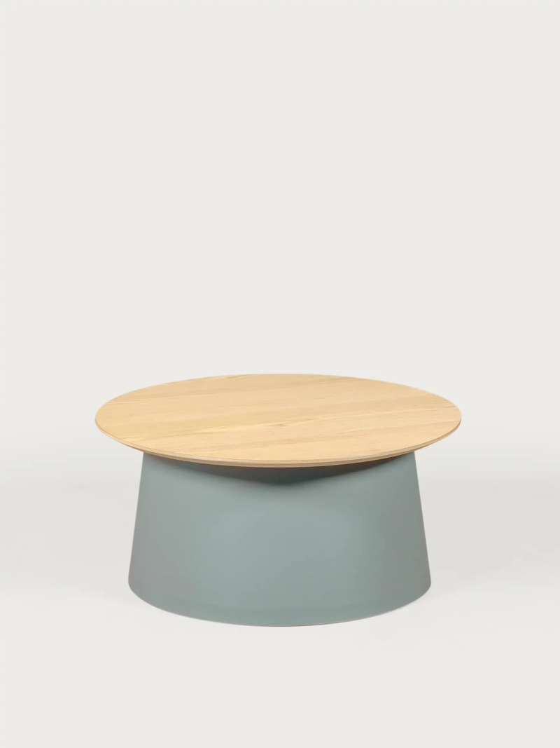 Round stolik kawowy z dębowym blatem - Norwegia NEST DREAM - 1