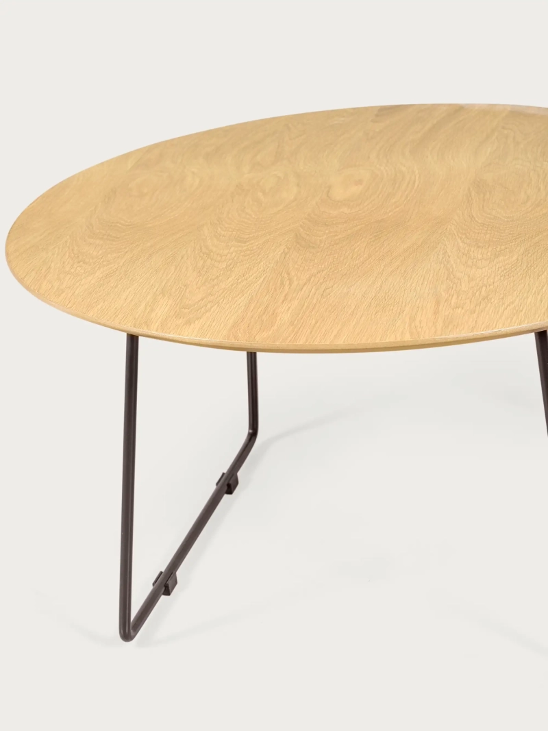 Round table basse en bois de chêne (80cm) - Modin NEST DREAM - 5