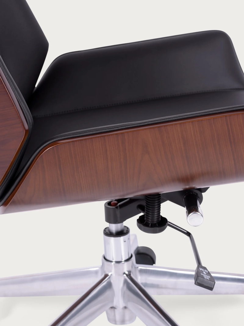 Nordic S | Schienale in noce e sedia da ufficio in ecopelle | Nest Dream